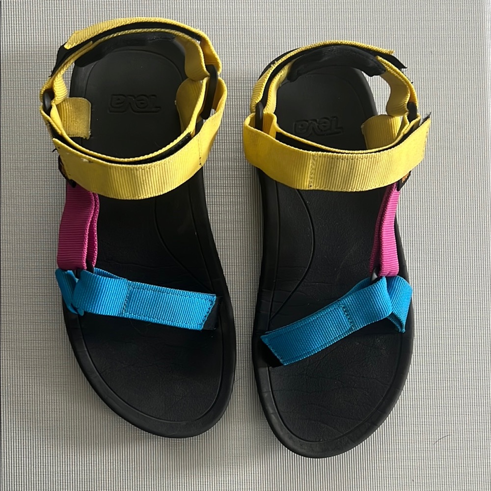 Teva Pink and Yellow Sporty Sandals